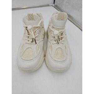 Children Laceup With Lace Lock Sneakers Size EU35/US3.5 White